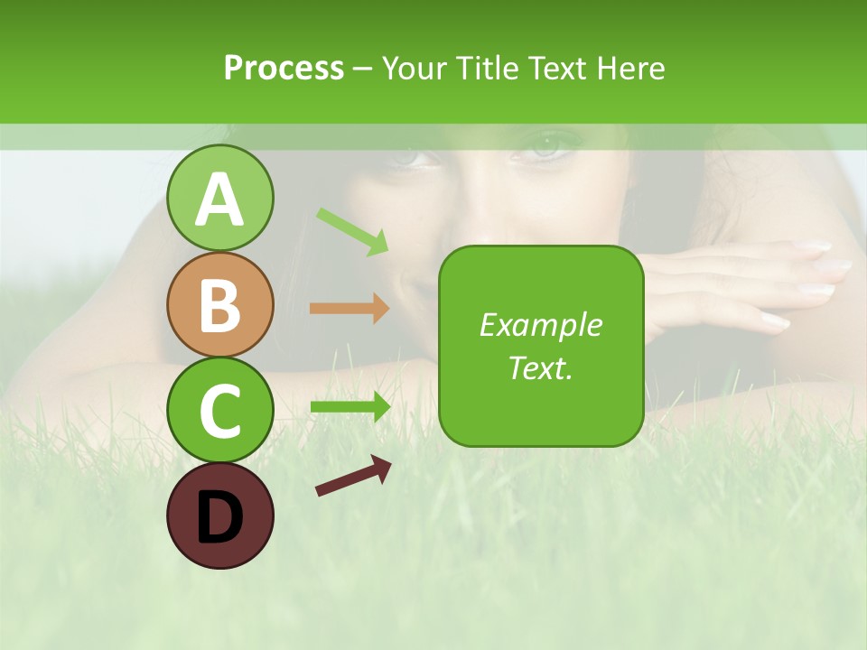 A Woman Laying In The Grass With Her Hands On Her Chest PowerPoint Template