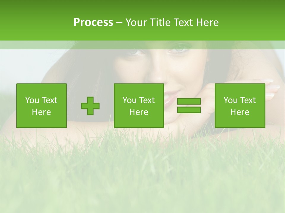 A Woman Laying In The Grass With Her Hands On Her Chest PowerPoint Template
