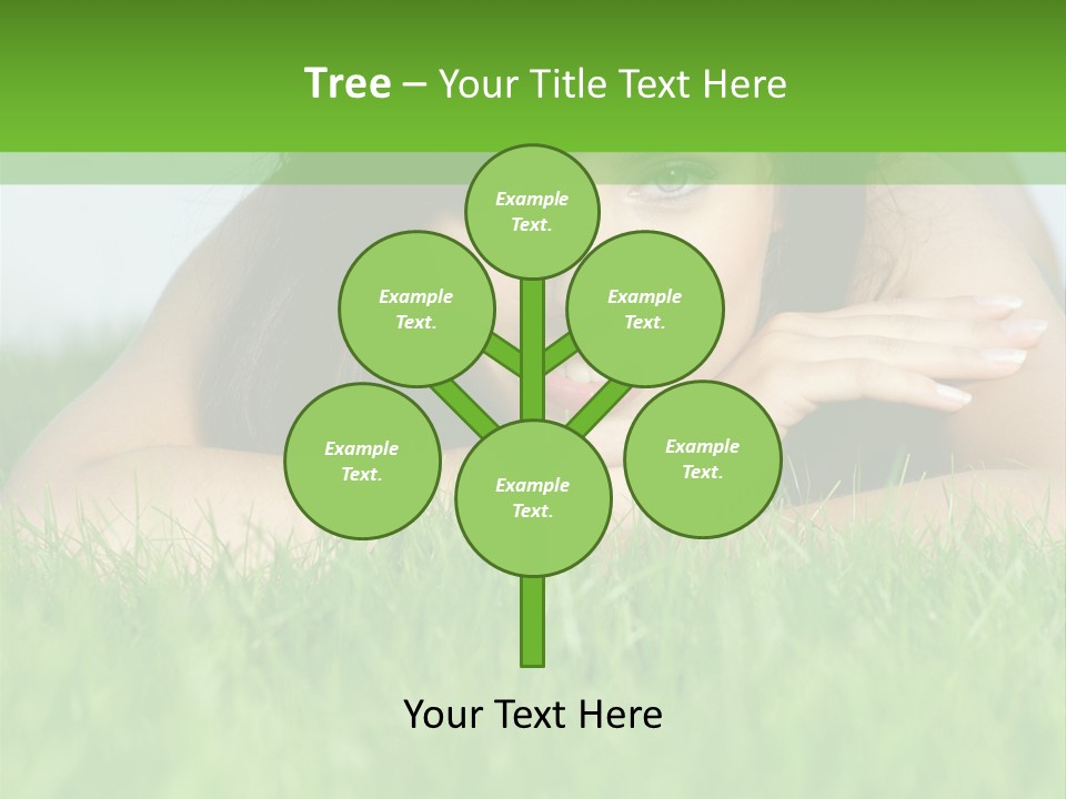 A Woman Laying In The Grass With Her Hands On Her Chest PowerPoint Template