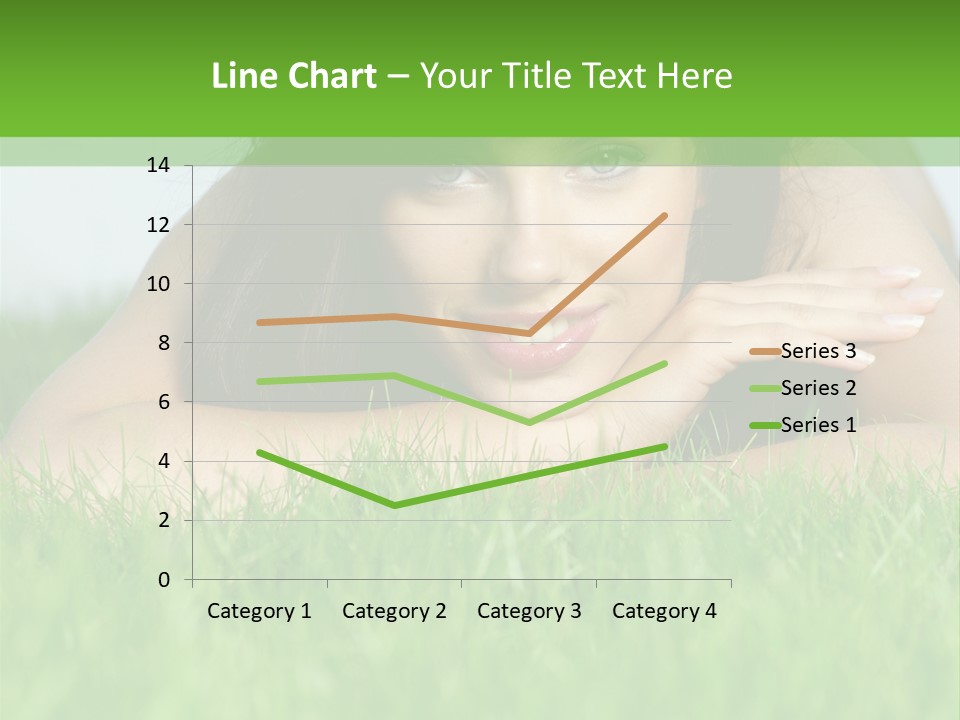 A Woman Laying In The Grass With Her Hands On Her Chest PowerPoint Template