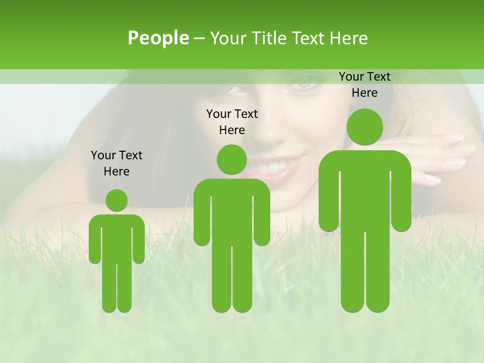 A Woman Laying In The Grass With Her Hands On Her Chest PowerPoint Template