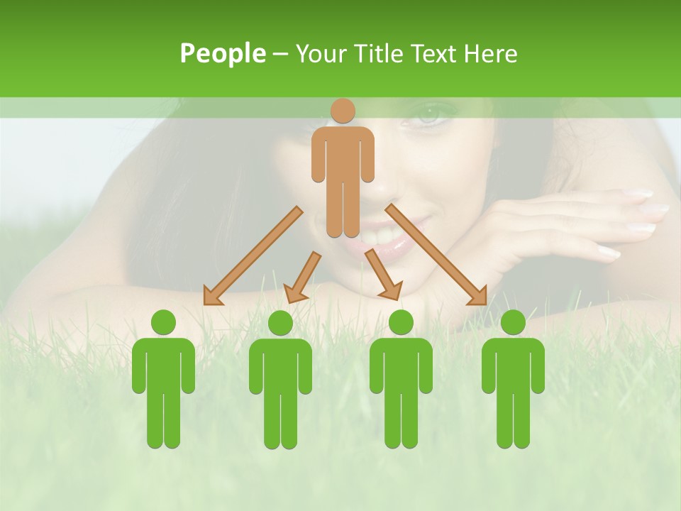 A Woman Laying In The Grass With Her Hands On Her Chest PowerPoint Template