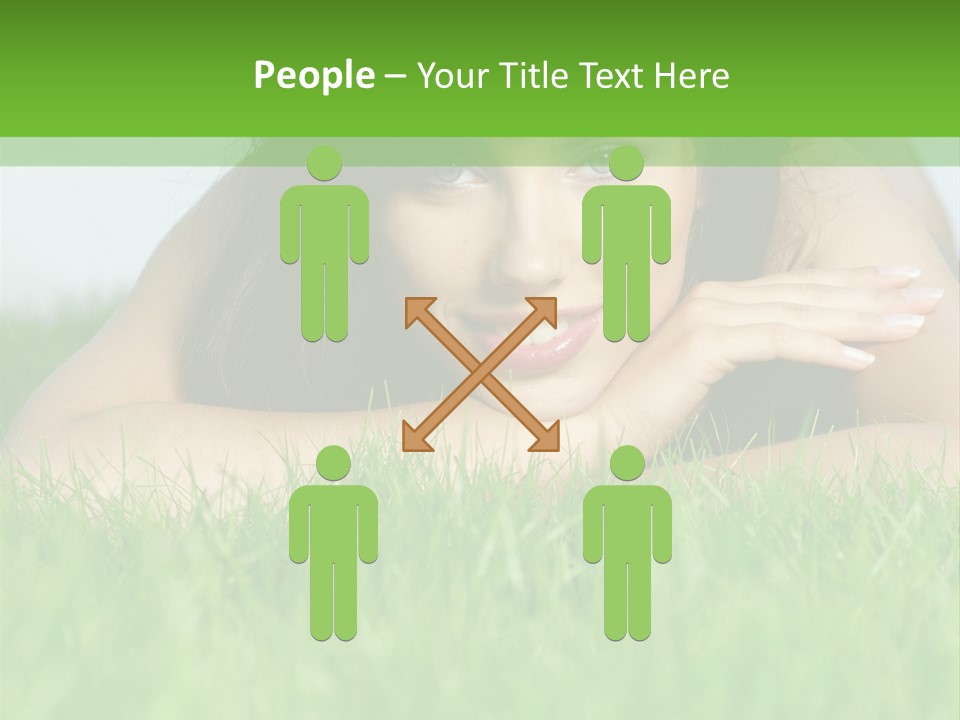 A Woman Laying In The Grass With Her Hands On Her Chest PowerPoint Template