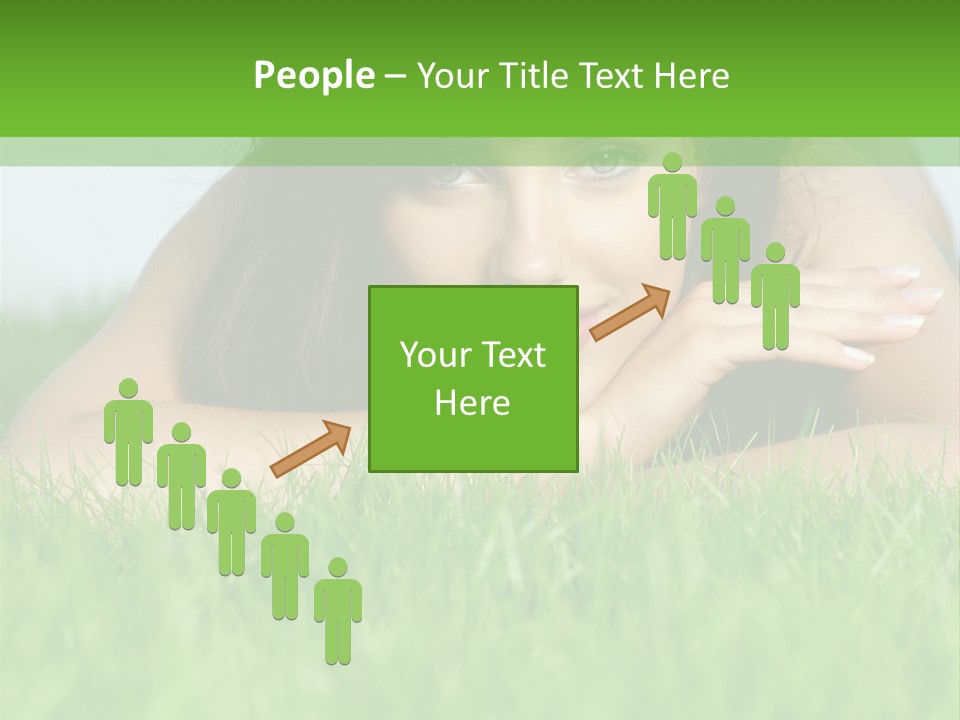 A Woman Laying In The Grass With Her Hands On Her Chest PowerPoint Template
