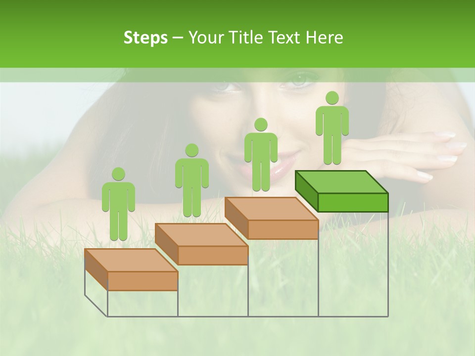 A Woman Laying In The Grass With Her Hands On Her Chest PowerPoint Template