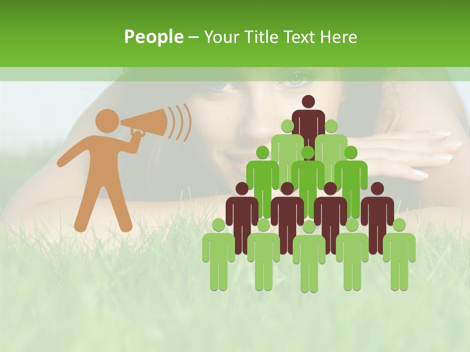 A Woman Laying In The Grass With Her Hands On Her Chest PowerPoint Template