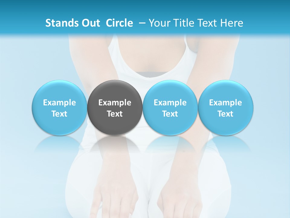 A Woman Sitting On The Ground With Her Feet Up PowerPoint Template