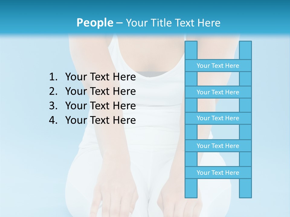 A Woman Sitting On The Ground With Her Feet Up PowerPoint Template