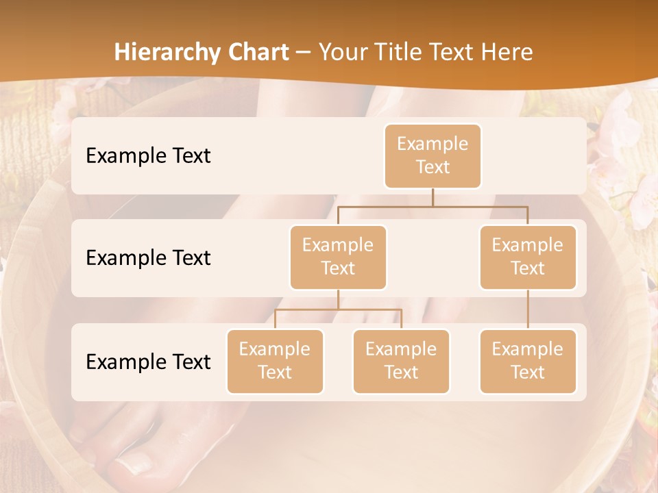 A Woman's Feet On A Wooden Bowl With Flowers PowerPoint Template