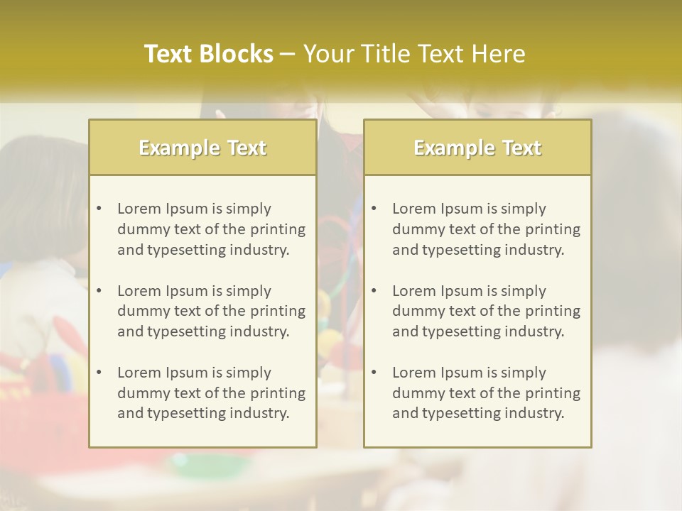 A Woman Is Playing With Children In A Room PowerPoint Template