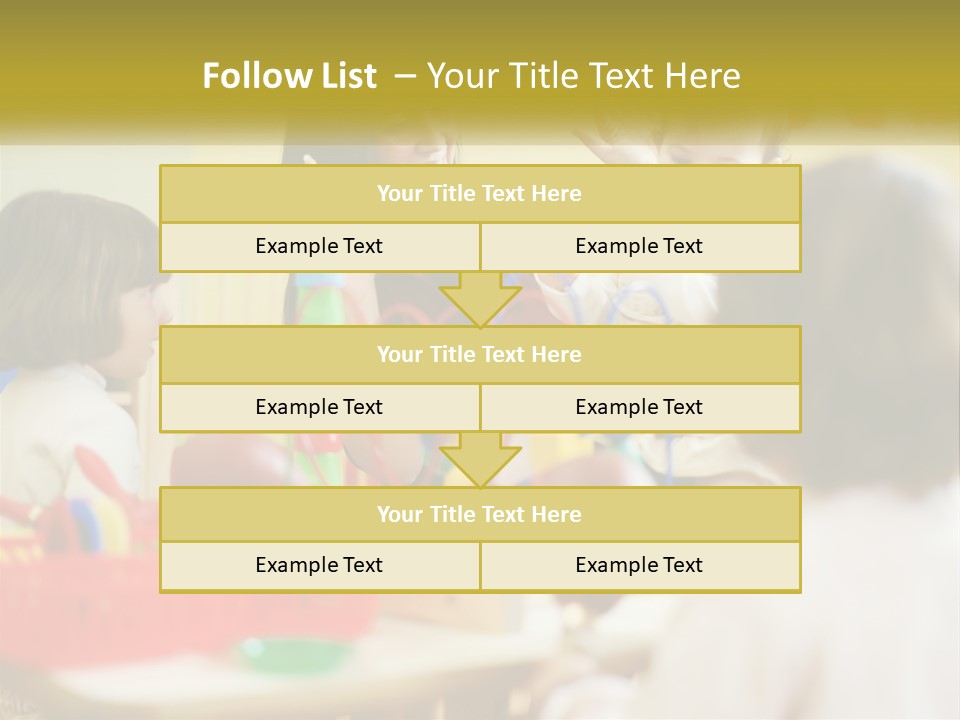 A Woman Is Playing With Children In A Room PowerPoint Template