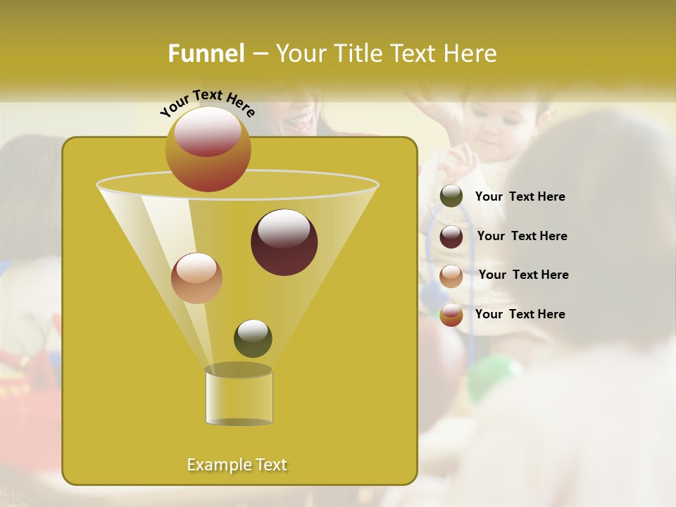 A Woman Is Playing With Children In A Room PowerPoint Template