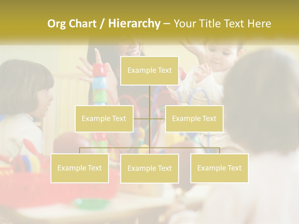 A Woman Is Playing With Children In A Room PowerPoint Template