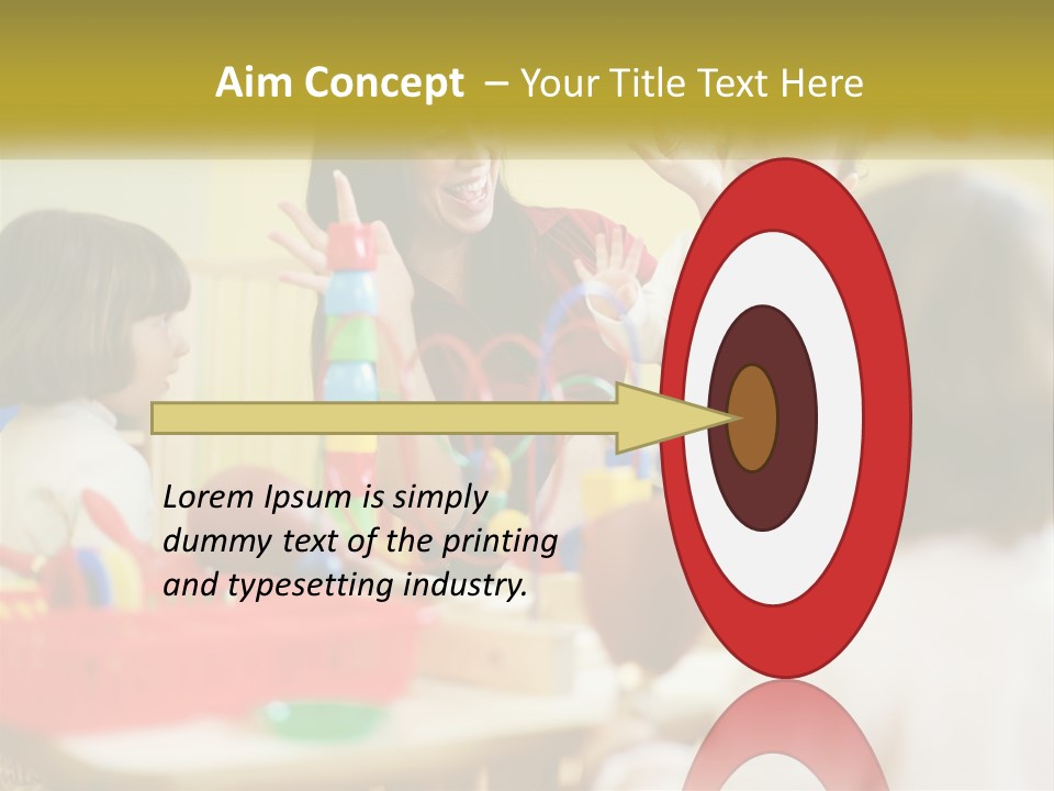 A Woman Is Playing With Children In A Room PowerPoint Template