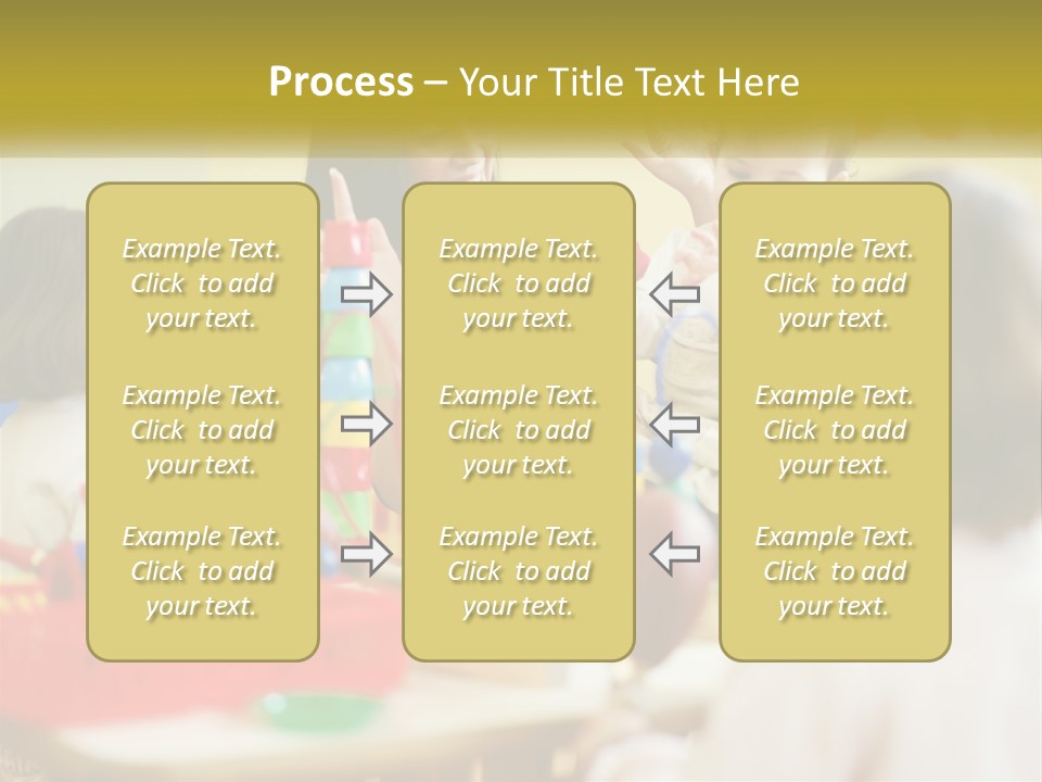 A Woman Is Playing With Children In A Room PowerPoint Template