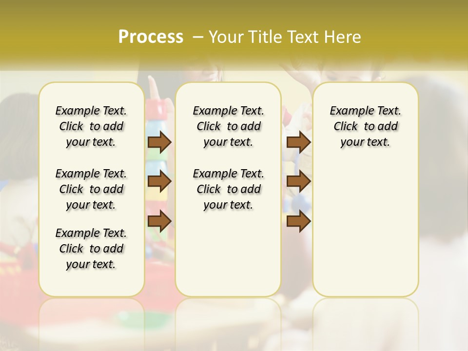 A Woman Is Playing With Children In A Room PowerPoint Template