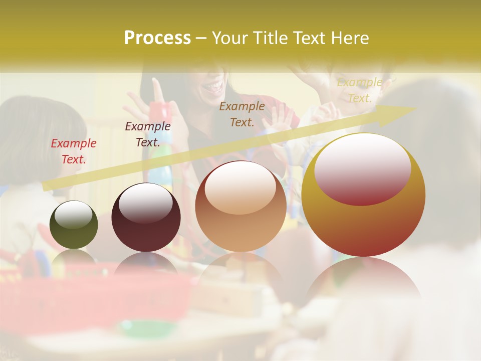 A Woman Is Playing With Children In A Room PowerPoint Template