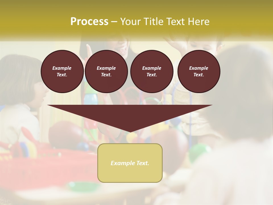 A Woman Is Playing With Children In A Room PowerPoint Template