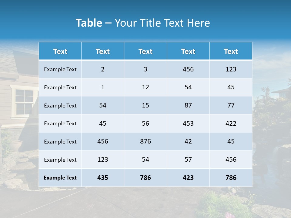 A House With A Large Front Yard And A River Running Through It PowerPoint Template