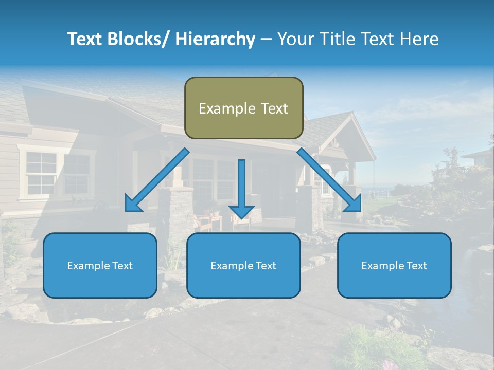 A House With A Large Front Yard And A River Running Through It PowerPoint Template