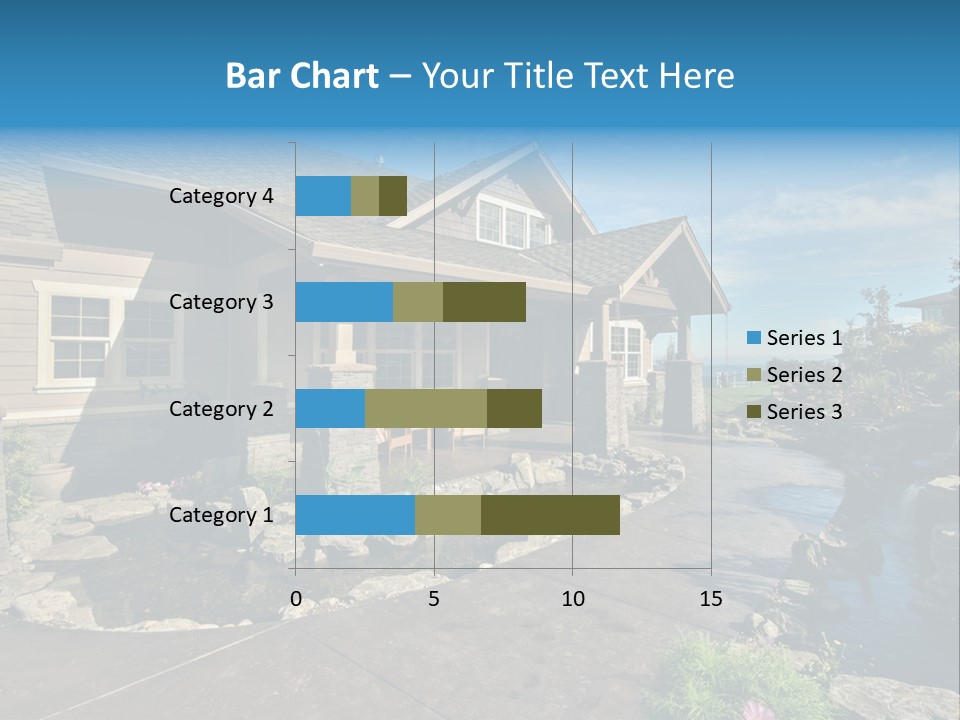 A House With A Large Front Yard And A River Running Through It PowerPoint Template