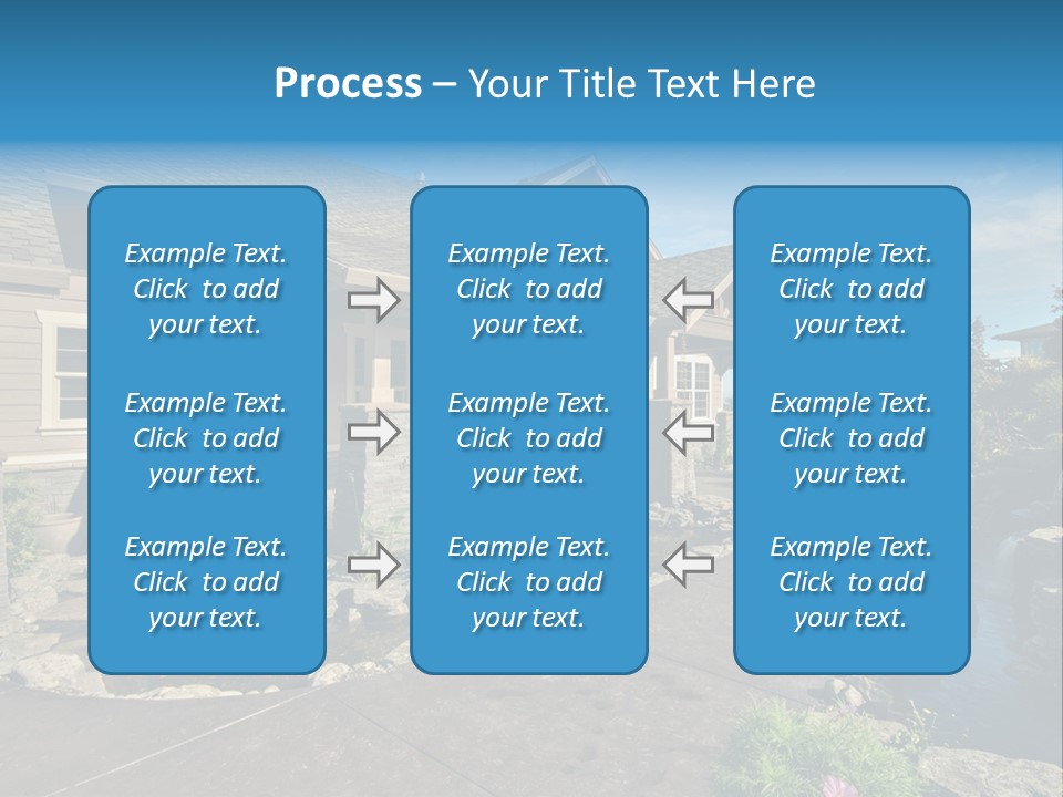 A House With A Large Front Yard And A River Running Through It PowerPoint Template