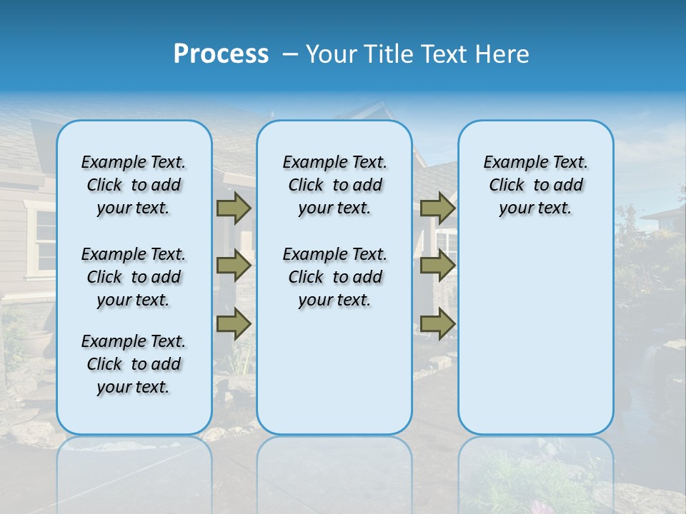 A House With A Large Front Yard And A River Running Through It PowerPoint Template