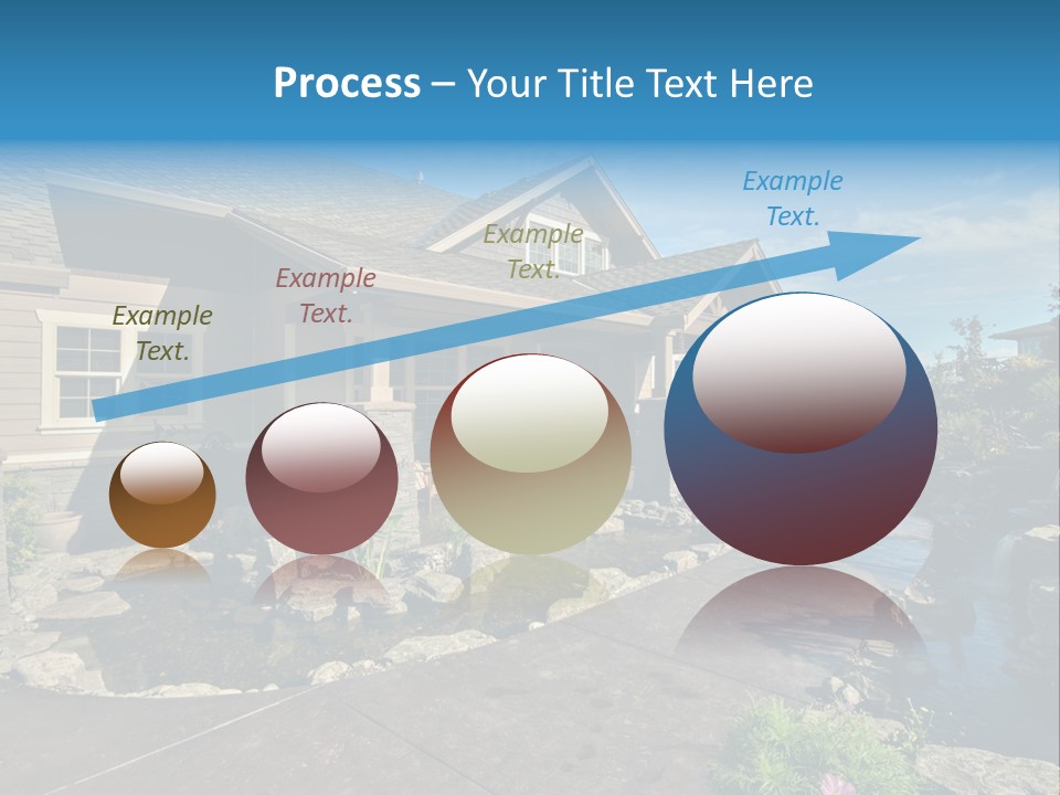 A House With A Large Front Yard And A River Running Through It PowerPoint Template