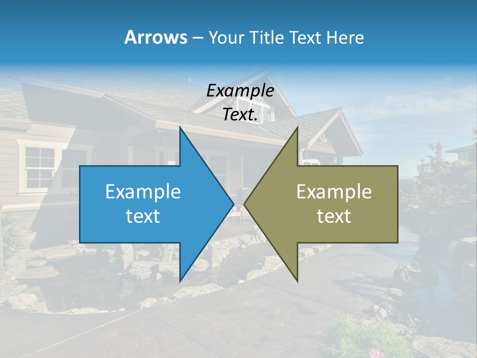 A House With A Large Front Yard And A River Running Through It PowerPoint Template