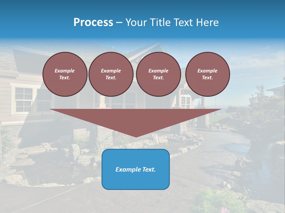A House With A Large Front Yard And A River Running Through It PowerPoint Template
