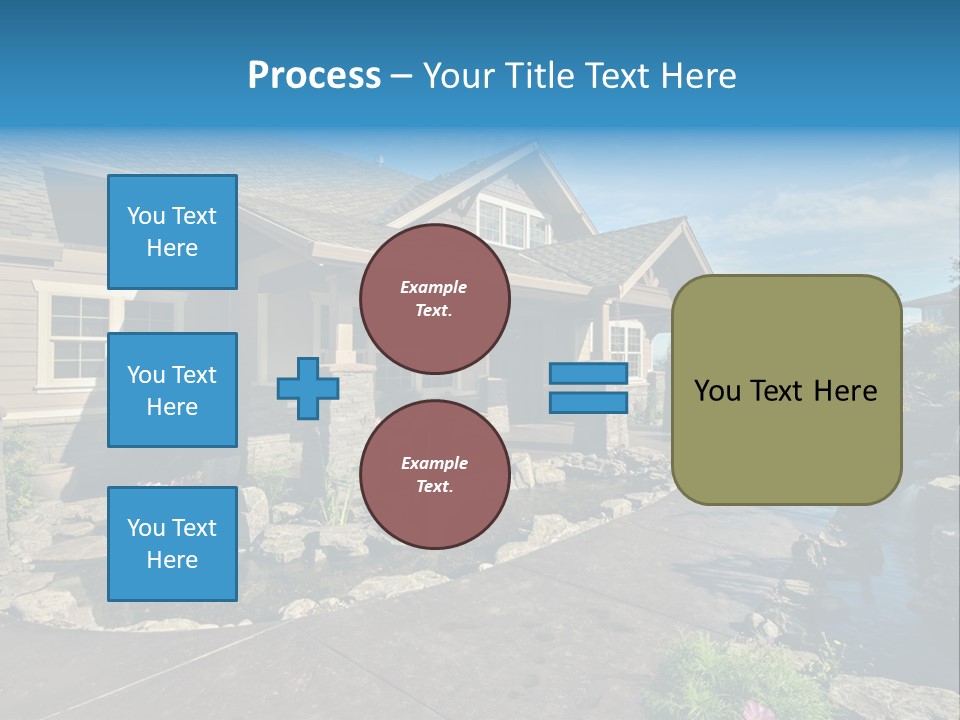 A House With A Large Front Yard And A River Running Through It PowerPoint Template