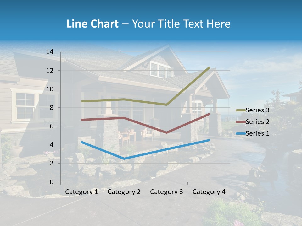 A House With A Large Front Yard And A River Running Through It PowerPoint Template