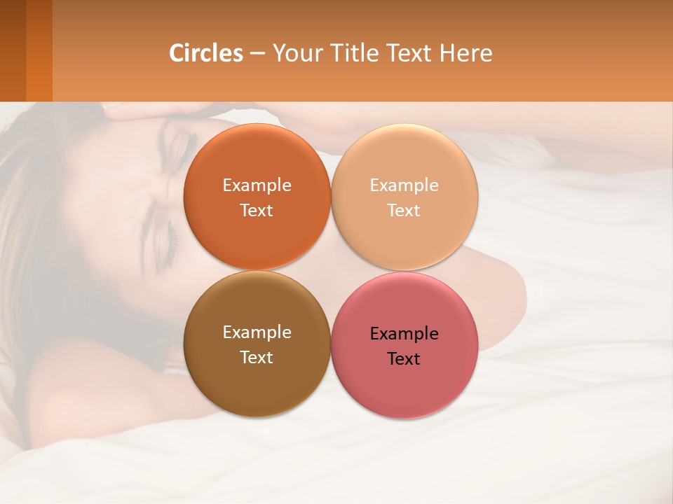 A Woman Laying In Bed With Her Eyes Closed PowerPoint Template