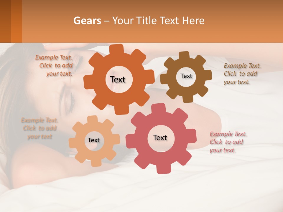 A Woman Laying In Bed With Her Eyes Closed PowerPoint Template