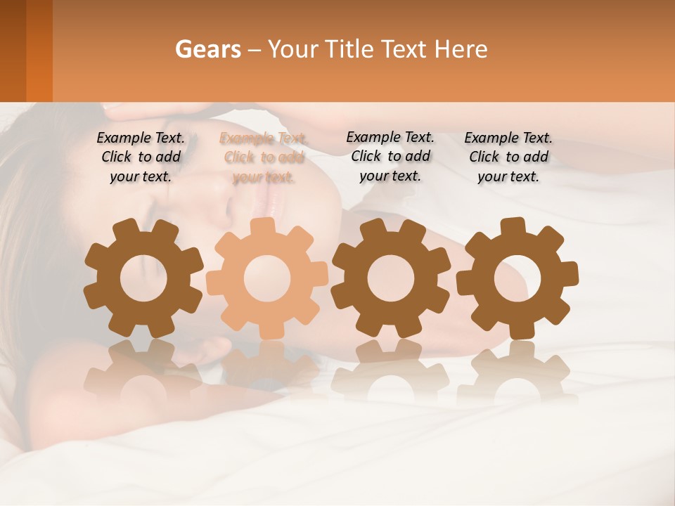 A Woman Laying In Bed With Her Eyes Closed PowerPoint Template