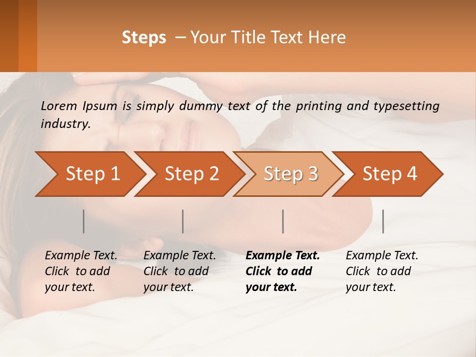 A Woman Laying In Bed With Her Eyes Closed PowerPoint Template