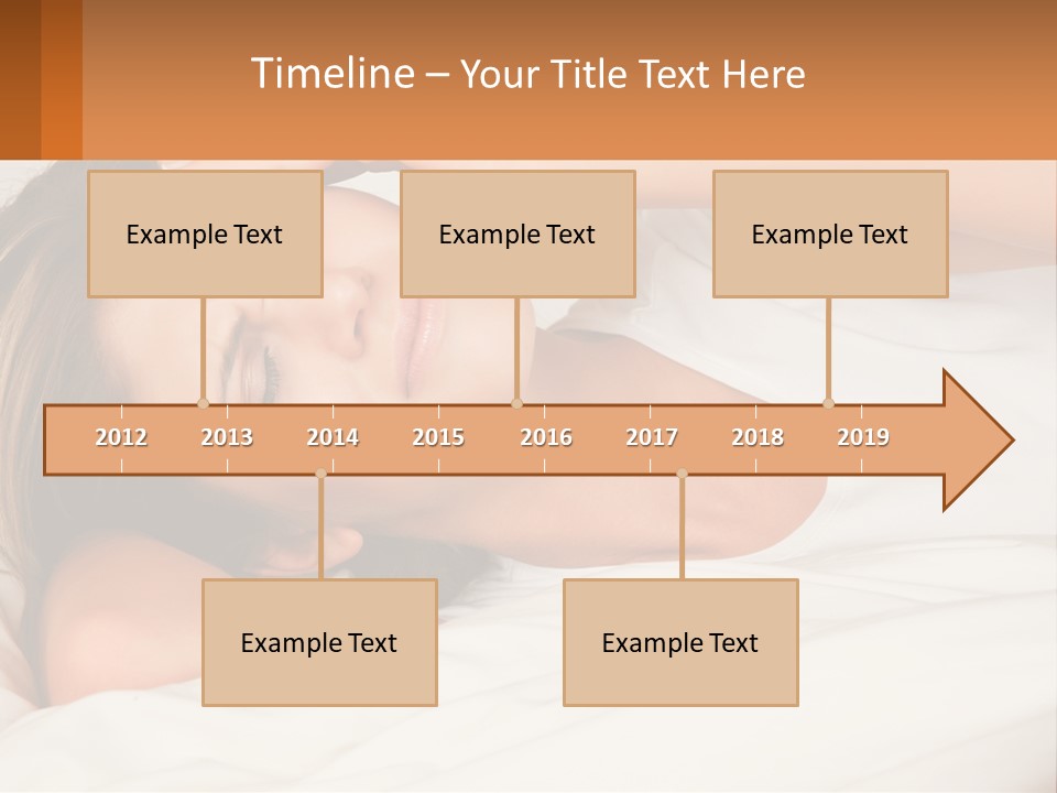 A Woman Laying In Bed With Her Eyes Closed PowerPoint Template