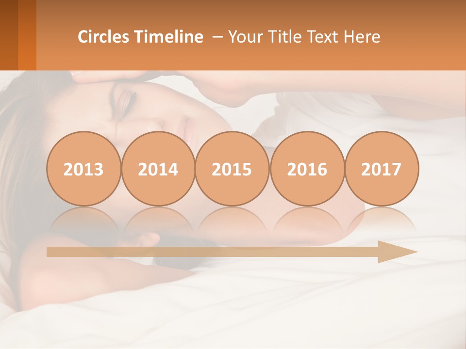 A Woman Laying In Bed With Her Eyes Closed PowerPoint Template