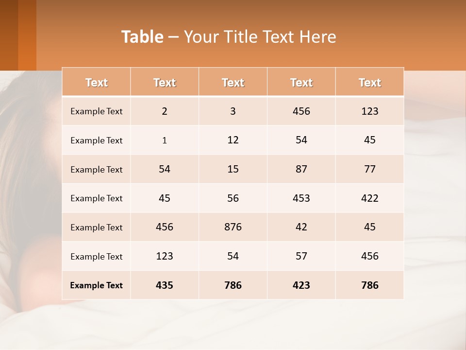 A Woman Laying In Bed With Her Eyes Closed PowerPoint Template