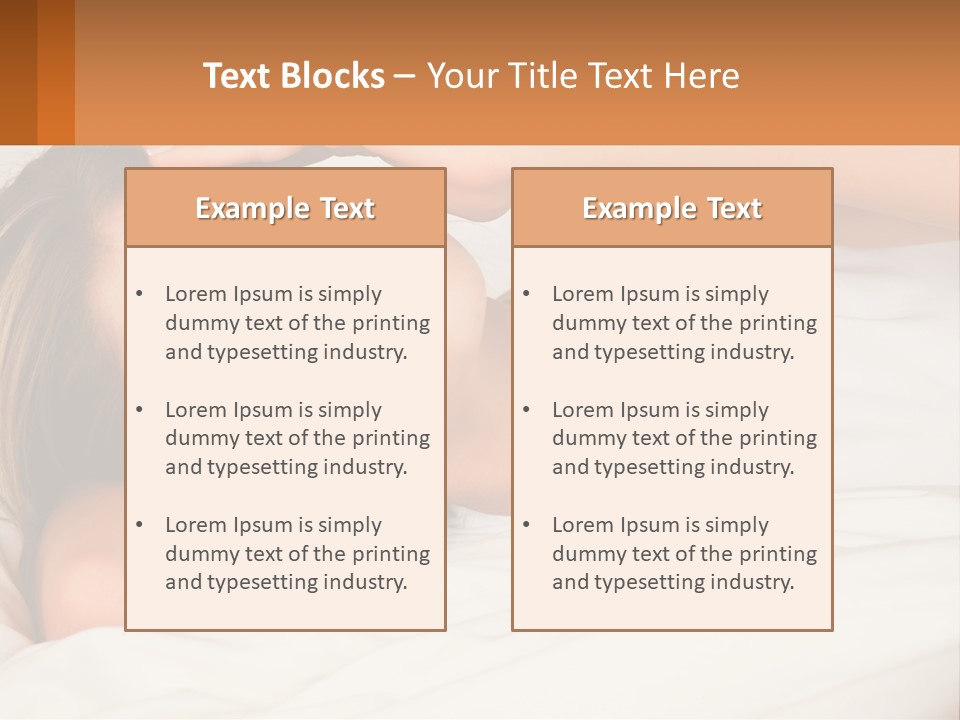 A Woman Laying In Bed With Her Eyes Closed PowerPoint Template