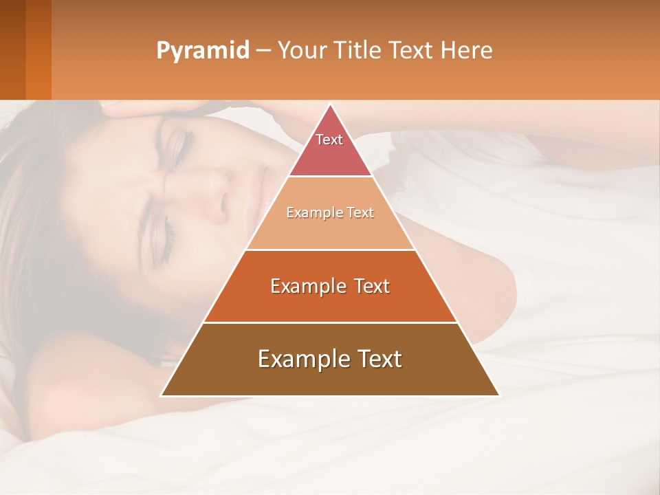 A Woman Laying In Bed With Her Eyes Closed PowerPoint Template