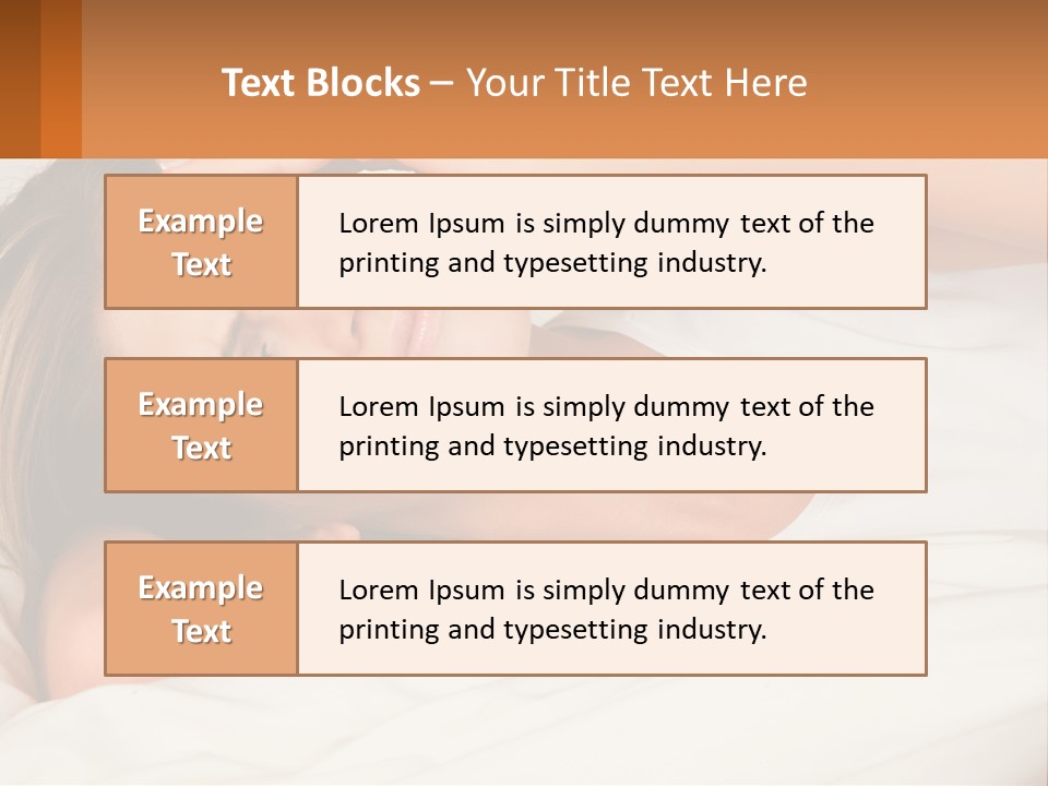 A Woman Laying In Bed With Her Eyes Closed PowerPoint Template