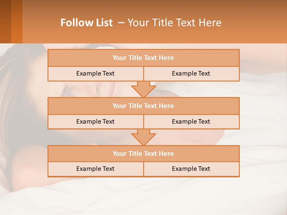 A Woman Laying In Bed With Her Eyes Closed PowerPoint Template