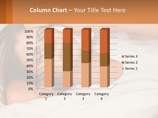 A Woman Laying In Bed With Her Eyes Closed PowerPoint Template