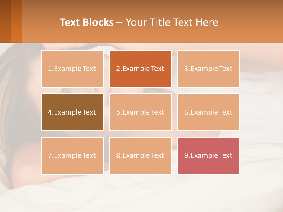 A Woman Laying In Bed With Her Eyes Closed PowerPoint Template