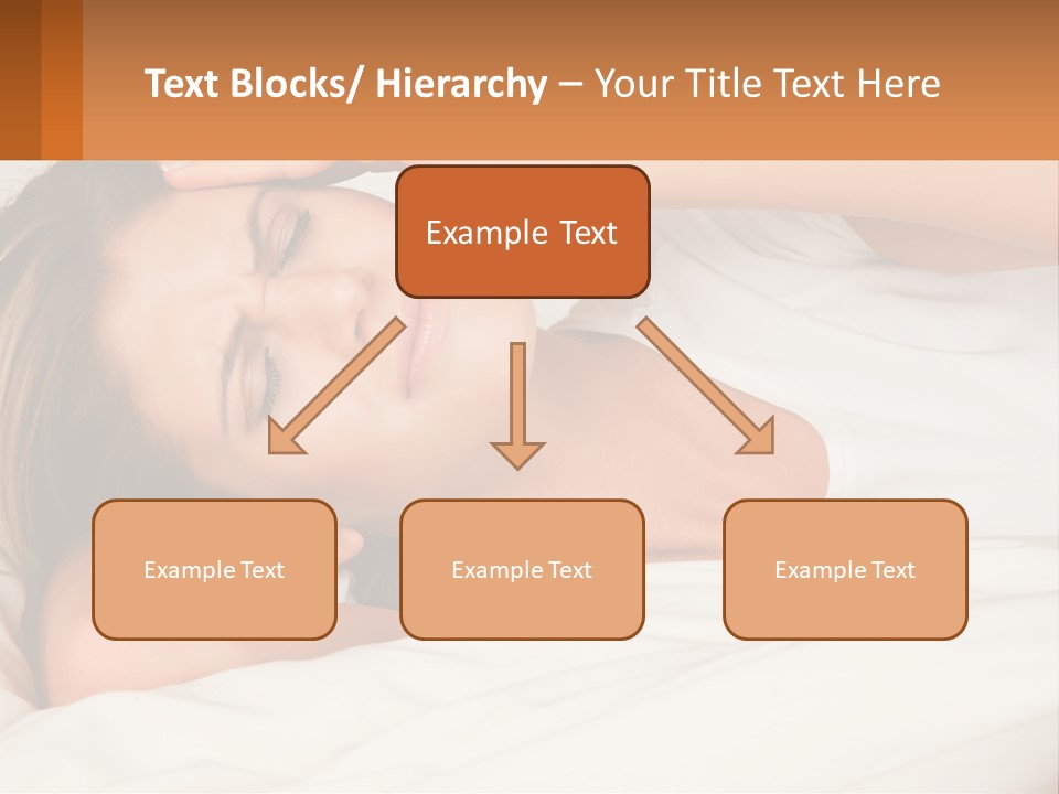 A Woman Laying In Bed With Her Eyes Closed PowerPoint Template