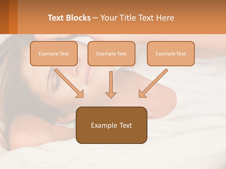 A Woman Laying In Bed With Her Eyes Closed PowerPoint Template