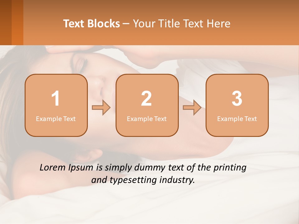 A Woman Laying In Bed With Her Eyes Closed PowerPoint Template