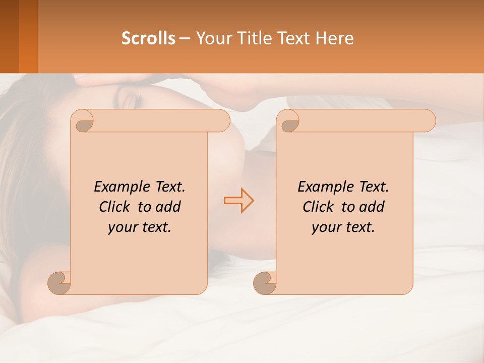 A Woman Laying In Bed With Her Eyes Closed PowerPoint Template