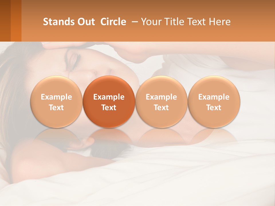 A Woman Laying In Bed With Her Eyes Closed PowerPoint Template